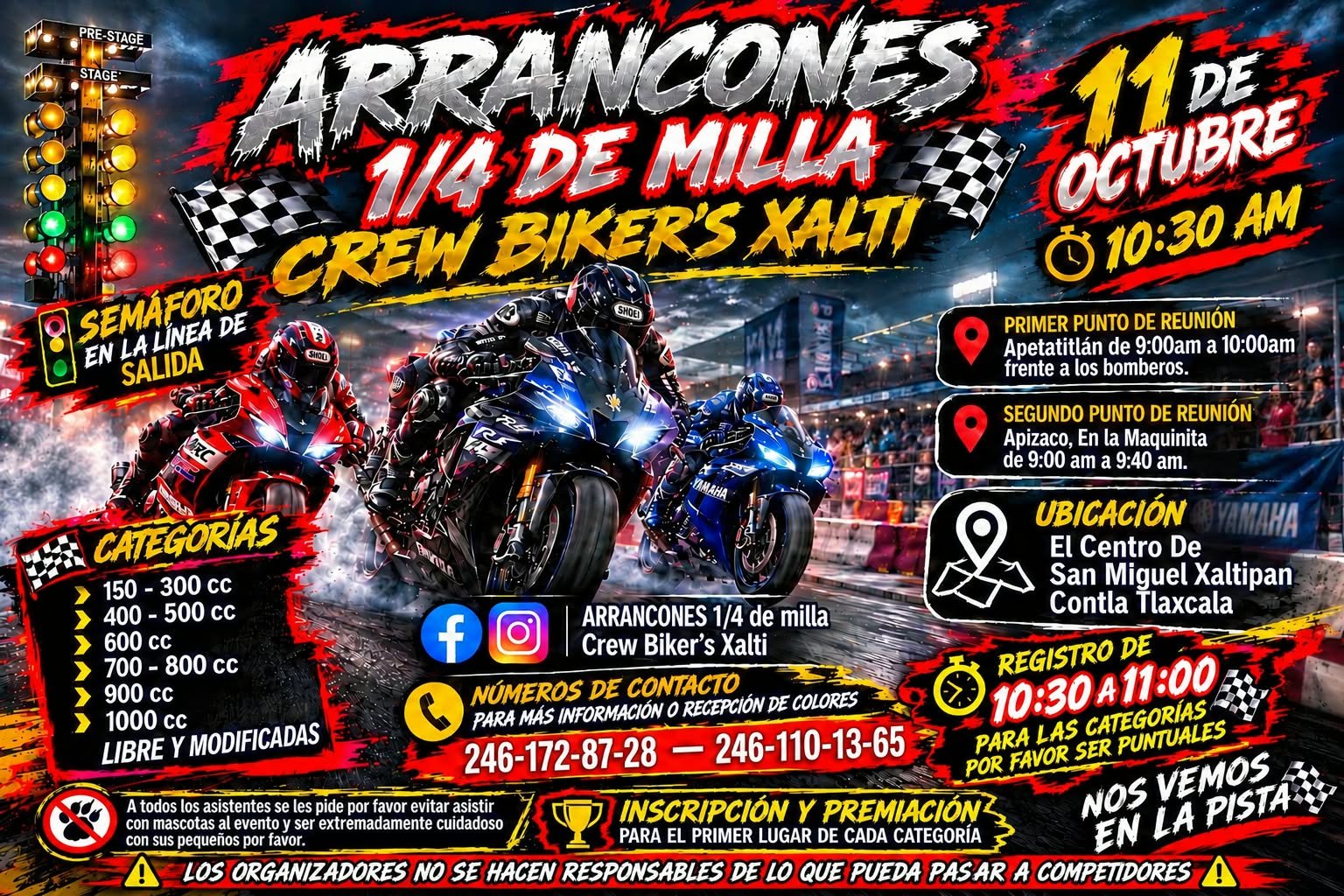 🏍️🔥 ¡1er Aniversario de Crew Biker’s Xalti MC Tlaxcala! 🔥🏍️
