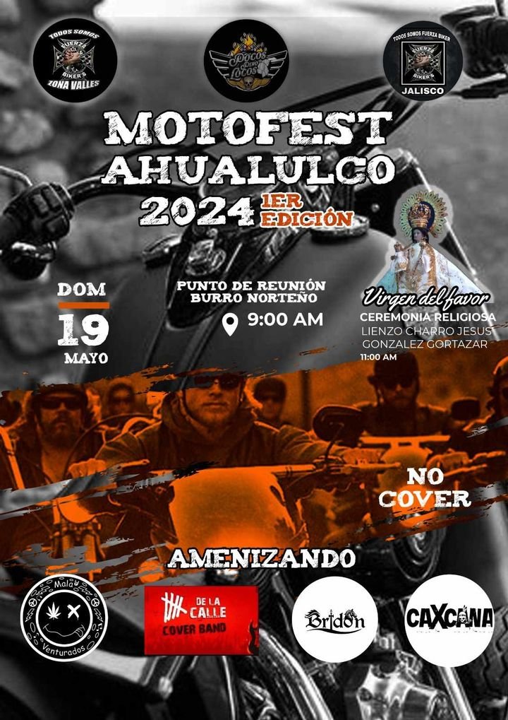 1ra edición del motofest ahualulco 2024 de fuerza bikers m. c.