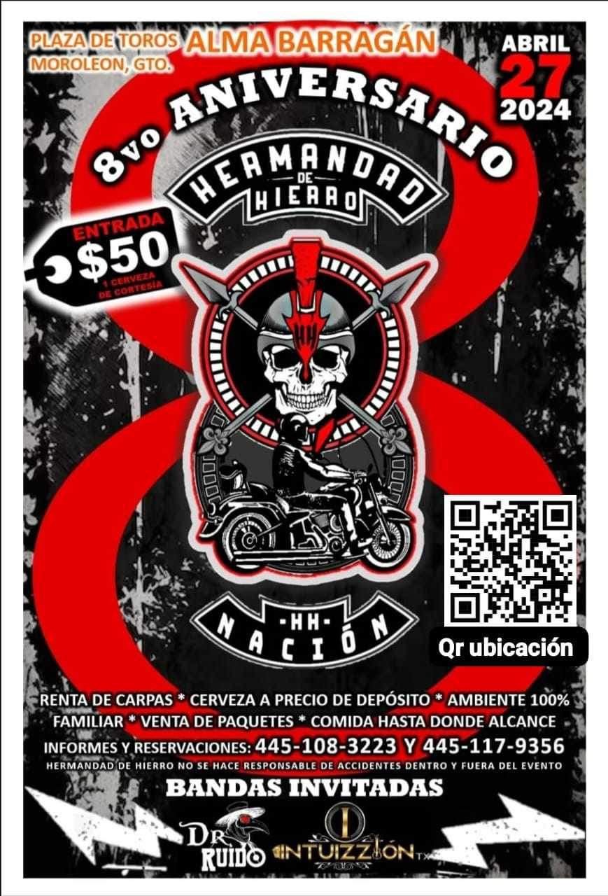 8vo aniversario hermandad de hierro m. c