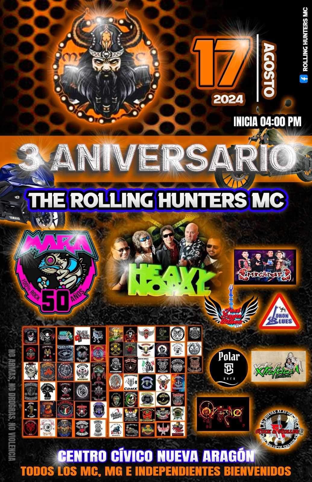 3er aniversario rollong hunters m. c
