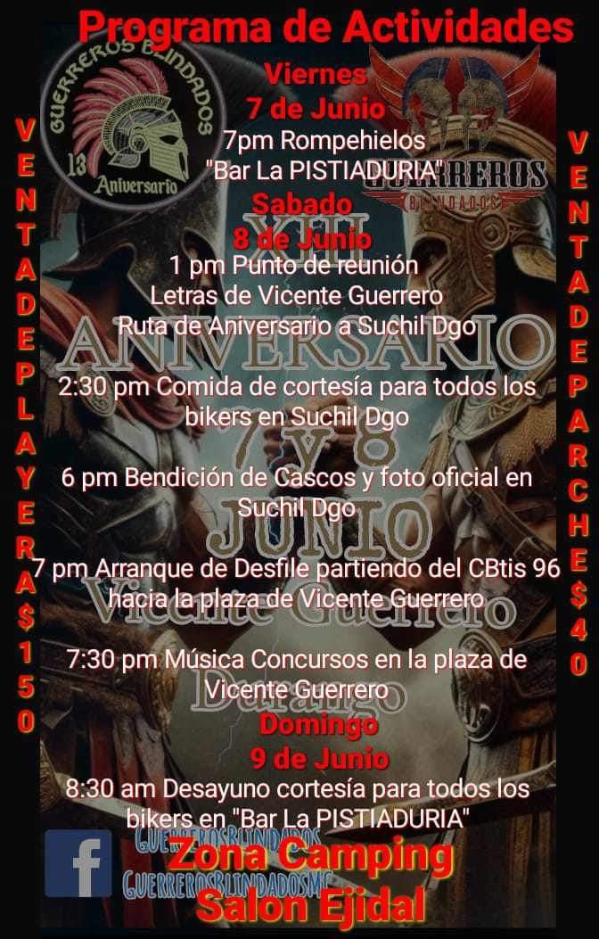 13 aniversario guerreros blindados m. c