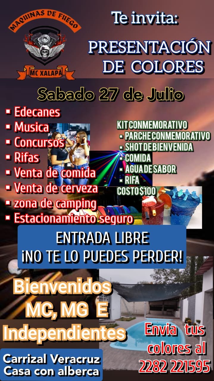 presentación de colores de maquinas de fuego mc xalapa